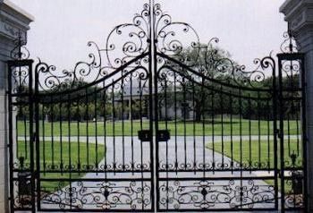 wrought iron entrance gate ecospace