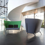 Contemporary commercial upholstered bench AURA by Mikko Laakkonen inno