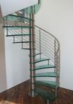 Spiral staircase (stainless steel frame and glass steps) ECLIPSE essegi scale