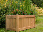 Wood planter for public spaces  Silverwood