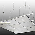 acoustic suspended ceiling / in wood - SCREENBALL®: VISIBLE FRAME T24/SILHOUETTE