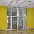 Aluminium door / for commercial buildings / glass / entrance - AA 611