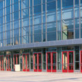 Aluminium door / for commercial buildings / glass / entrance - 350/500 IR