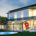 Aluminium pergola / with sliding covers - SUNTECH : RADIAN