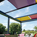 Aluminium pergola / with sliding covers - ARLEQUIN