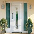 aluminum door / with stationary leaf / entrance - CLASSICS
