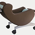 armchair with casters / for healthcare facilities - CARELINE