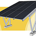 carport with integrated photovoltaic panel / commercial bariatric - ALAXY ENERGY CARPORT