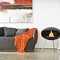 central fireplace / free-standing / bioethanol / open hearths - TERRA BLACK