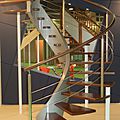 circular staircase / hanging / wood / metal - LONDON