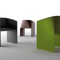 classic style chimney chairs / upholstered / for public buildings - PLAU 501 by Gabriele & Oscar Buratti