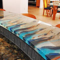 colored glass panel / pattern - ARTFUL DESIGN