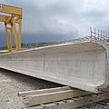 concrete beam / prestressed / I - TM