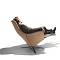 contemporary armchair / tilting - MARVIN by Christophe Marchand