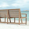 contemporary bench / teak / by Edward Barber & Jay Osgerby / garden - DEAUVILLE