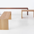contemporary bench / wood / solid - RADII BENCH