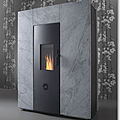 contemporary boiler stove / interior / wood pellet - TESI H2O