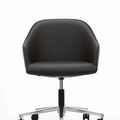 contemporary chair / by Ronan & Erwan Bouroullec / with casters - SOFTSHELL CHAIR : FIVE-STAR BASE