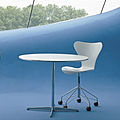 contemporary chair / Scandinavian design / by Arne Jacobsen / with casters - SERIES 7™