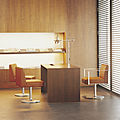 contemporary chairs / classic style chimney / swivel / leather - MANHATTAN