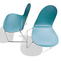 contemporary chairs / sled base - CARAMELLA
