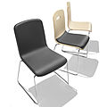 contemporary chairs / stackable / sled base - GULP