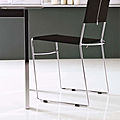 contemporary chairs / stackable / sled base - DELFINA by Enzo Mari