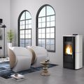 contemporary heating stove / ceramic / wood pellet - VALENCIA