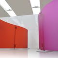 contemporary screen - FLUOWALL MOVABLE ROOM PARTITION