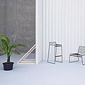 contemporary stool / bar / metal - HEE by Hee Welling