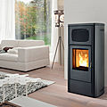 contemporary stove / steel / wood pellet - PRIMULA
