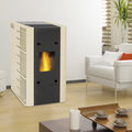 contemporary stove / steel / wood pellet - AURIS