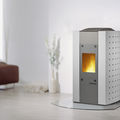 contemporary stove / steel / wood pellet - TWIST 12