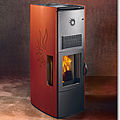 contemporary stove / wood pellet - PANORAMA