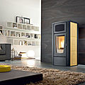 contemporary stove / wood pellet / ceramic - MARGHERITA