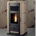 contemporary stove / wood pellet / ceramic - DALI' 90