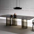 contemporary table / by Rodolfo Dordoni / glass - LUXOR