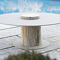 contemporary wall light / wood / reclaimed - CIRCLE OF LIFESTILE by Catherine Op De Beeck