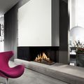 corner fireplace / gas / closed hearths / contemporary - FAIRO ECO-PRESTIGE 80