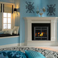 corner fireplace / gas / closed hearths / traditional - SLIM LINE SL-350TRS