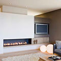 corner fireplace / gas / open hearths / contemporary - L180G