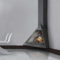 corner fireplace / wood-burning / closed hearths / contemporary - ADMETO RACO