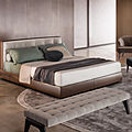 double bed / contemporary / leather / by Rodolfo Dordoni - BEDFORD