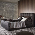 double bed / contemporary / by Rodolfo Dordoni / upholstered - POWELL