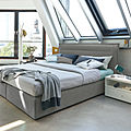 double bed / contemporary / upholstered -
