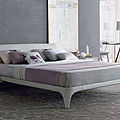 double bed / contemporary / upholstered - NICE