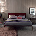 double bed / contemporary / upholstered / fabric - MARGARETH