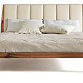 double bed / contemporary / wood / solid - P-112