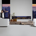 double-sided fireplace / gas / closed hearths / contemporary - TENORE 240