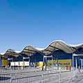 entrance canopy / steel / fabric cover - IKEA SOUTHAMPTON